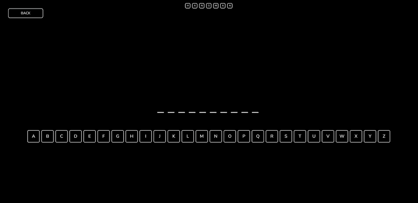 Hangman's project screenshot