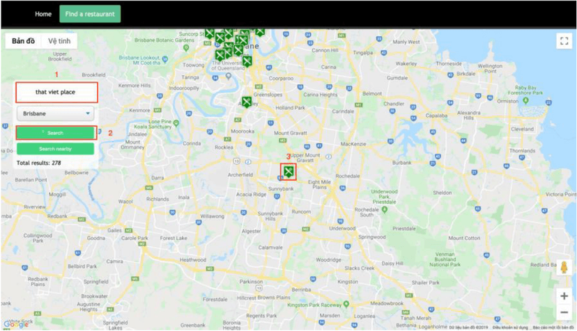 Restaurant Finder App Screenshot